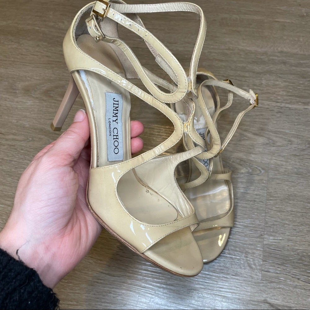 Jimmy Choo Ivette 85 Sandals Nude Sz. 5.5